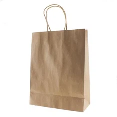 Bolsas de comestibles marrón para comida rápida .